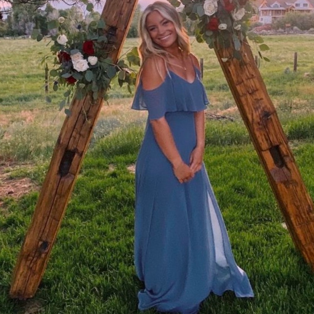 Birdy Grey Bridesmaid Dress Size Small blue